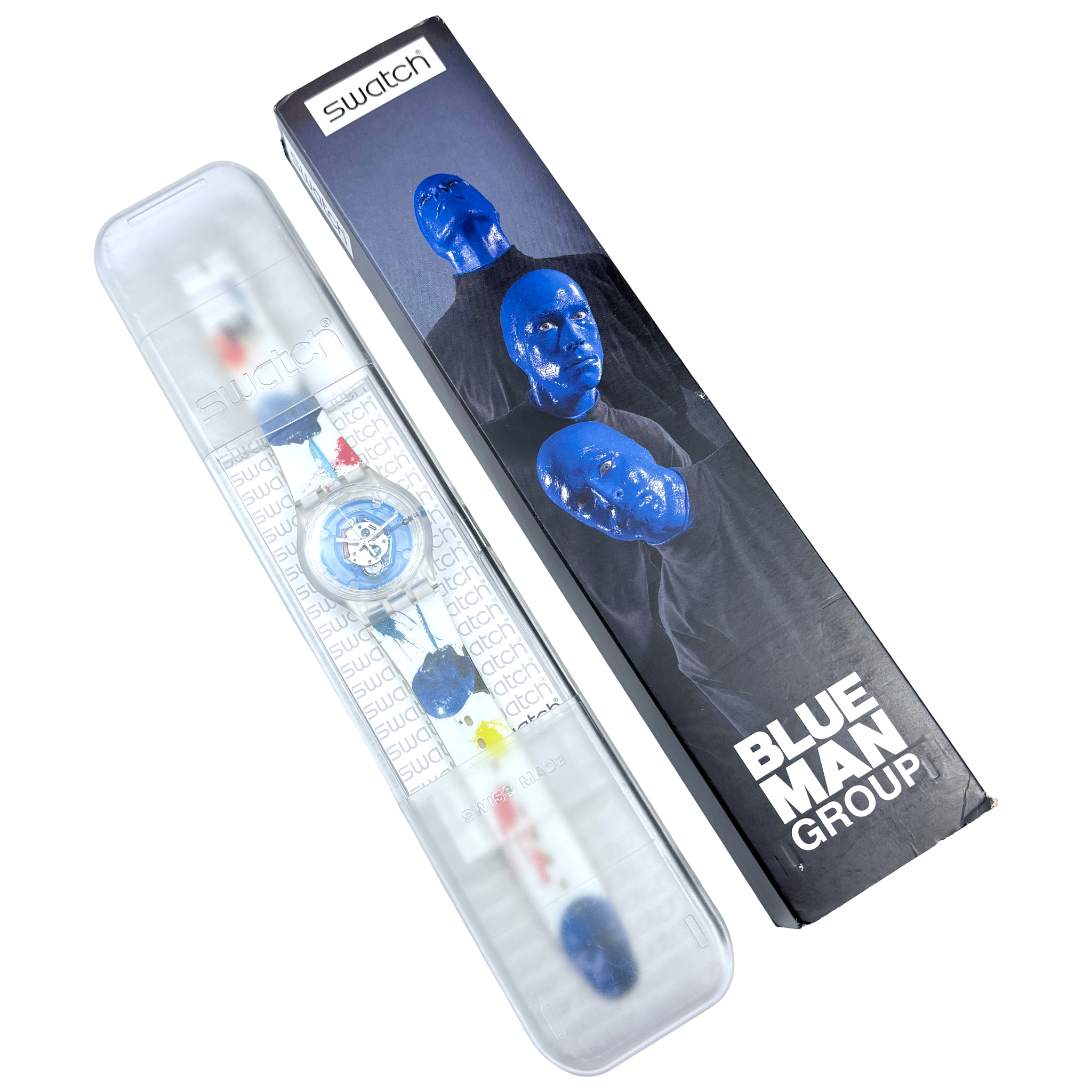 Swatch New Gent - BLUE (BLUE MAN GROUP) | SUJK104C | mit Box & Papieren | NOS