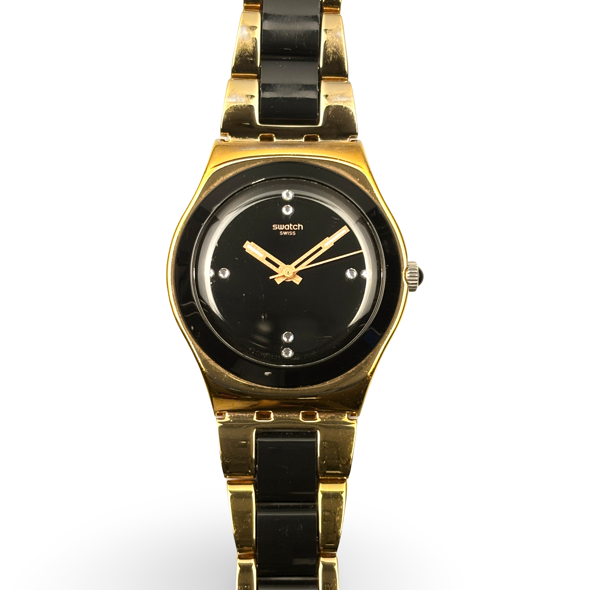 Swatch Irony Medium – YELLOW PEARL BLACK | Ref: YLG124G