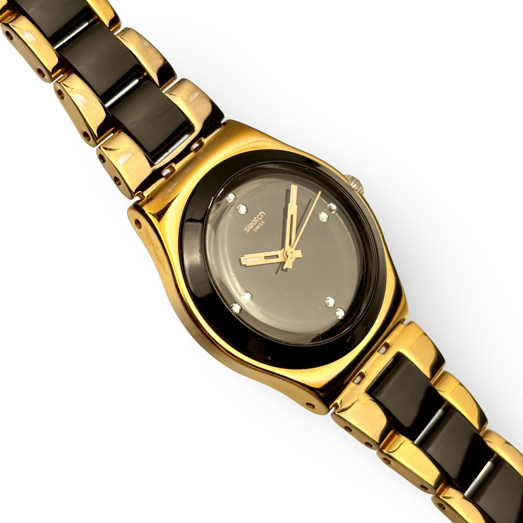Swatch Irony Medium – YELLOW PEARL BLACK | Ref: YLG124G