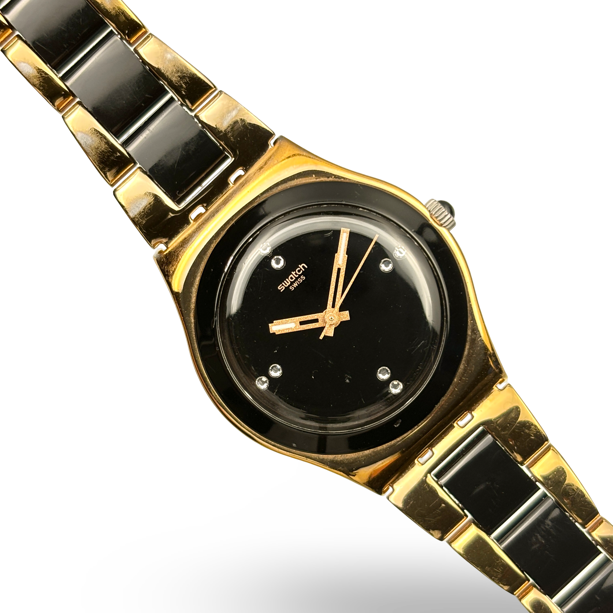 Swatch Irony Medium – YELLOW PEARL BLACK | Ref: YLG124G
