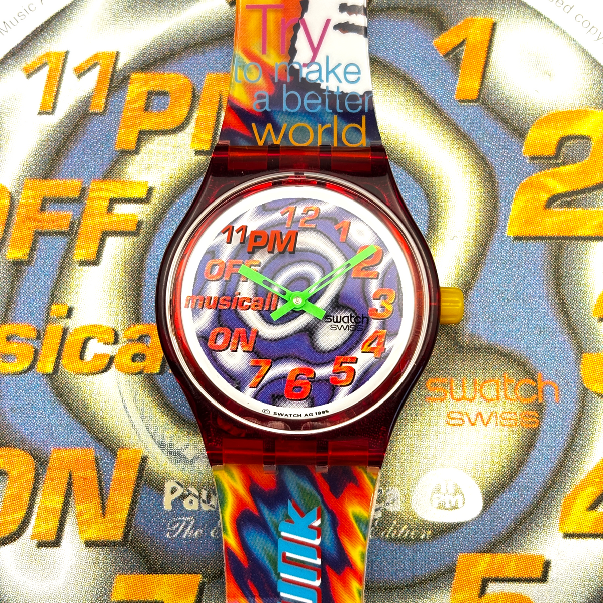 Swatch Musicall – 11PM by Paulo Mendonca - 1995 | Ref: SLZ103 - NOS