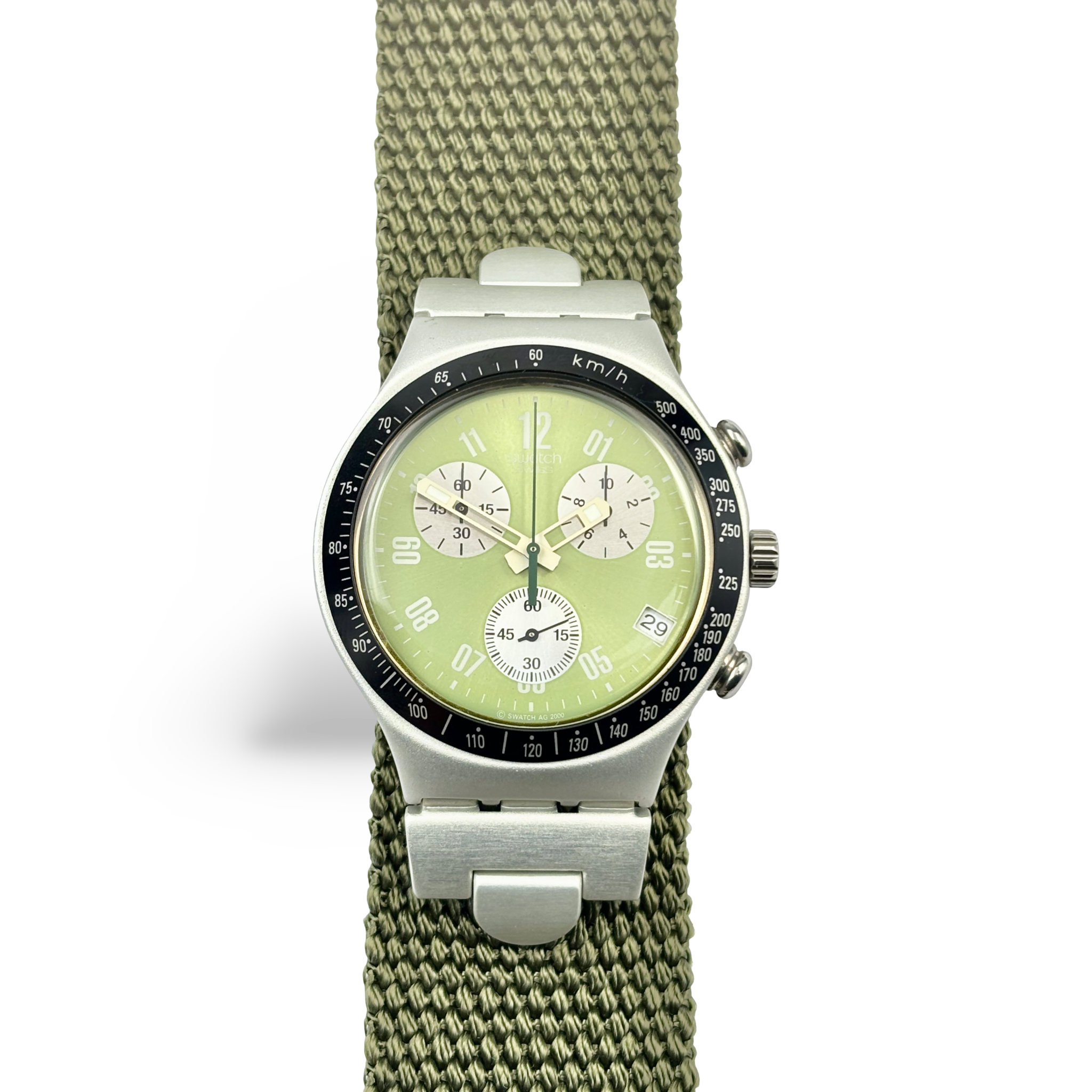 Swatch Irony Chrono – Bravely (YCS4018) mit Box & Papieren - NOS