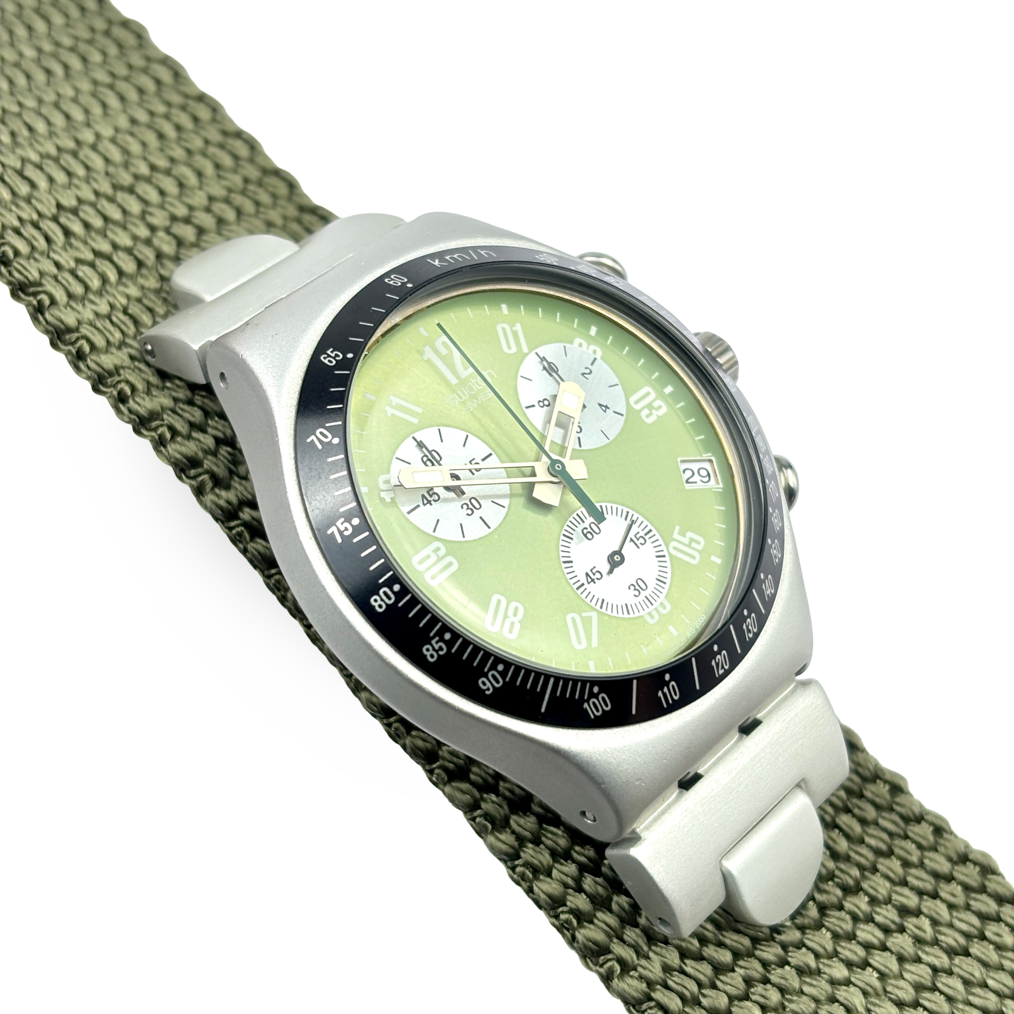 Swatch Irony Chrono – Bravely (YCS4018) mit Box & Papieren - NOS