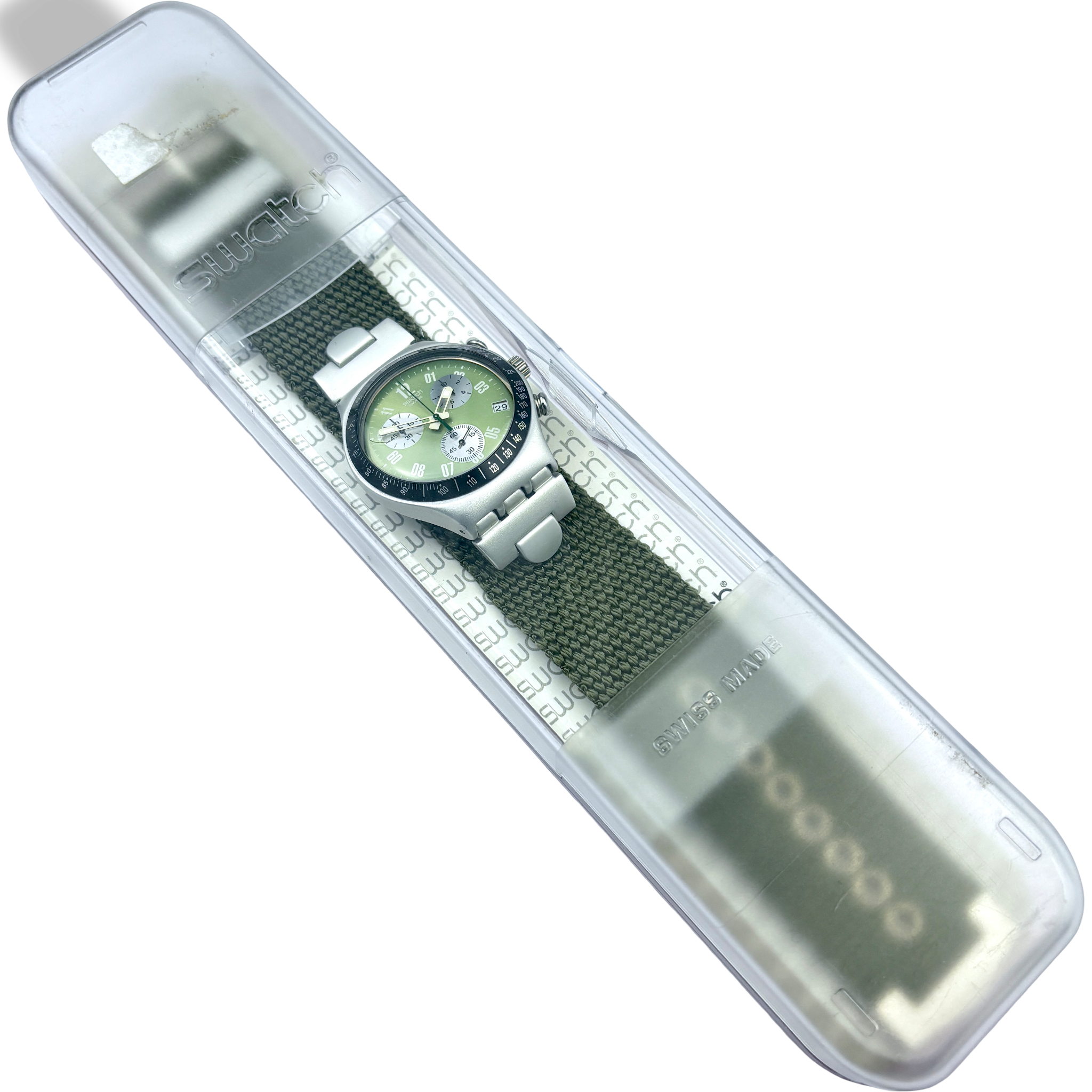 Swatch Irony Chrono – Bravely (YCS4018) mit Box & Papieren - NOS