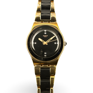 Swatch Irony Medium – YELLOW PEARL BLACK | Ref: YLG124G