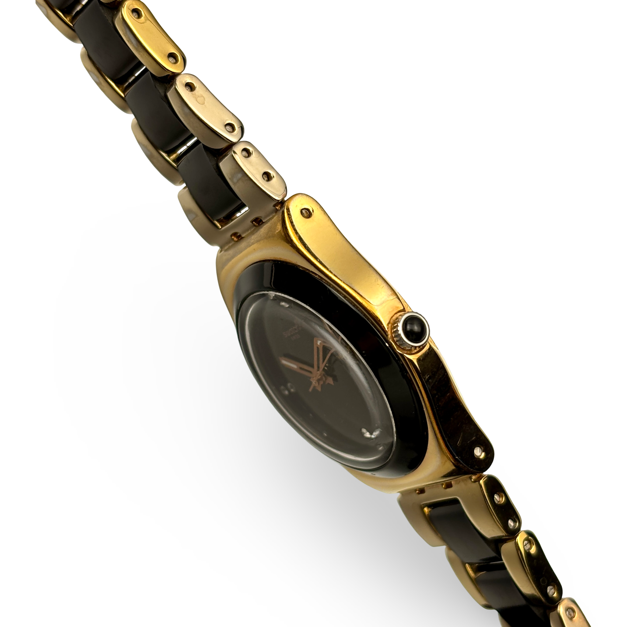 Swatch Irony Medium – YELLOW PEARL BLACK | Ref: YLG124G