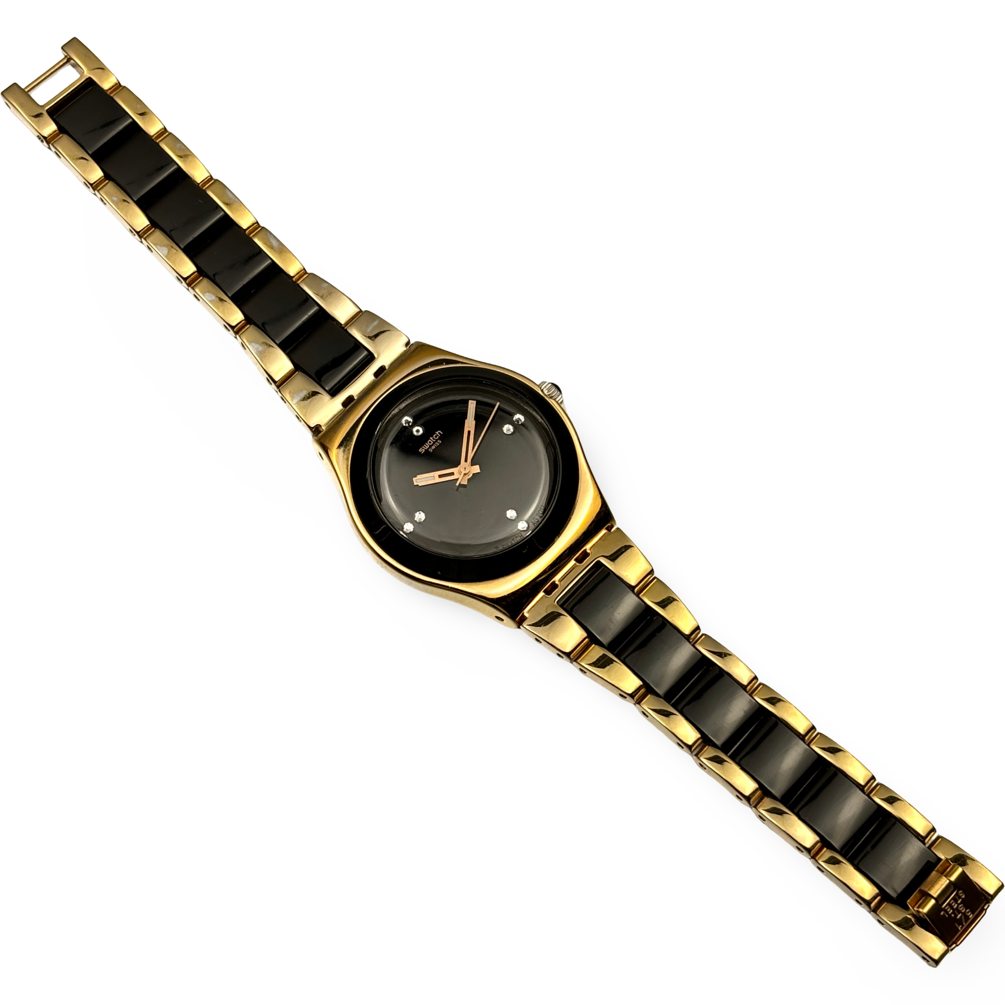 Swatch Irony Medium – YELLOW PEARL BLACK | Ref: YLG124G