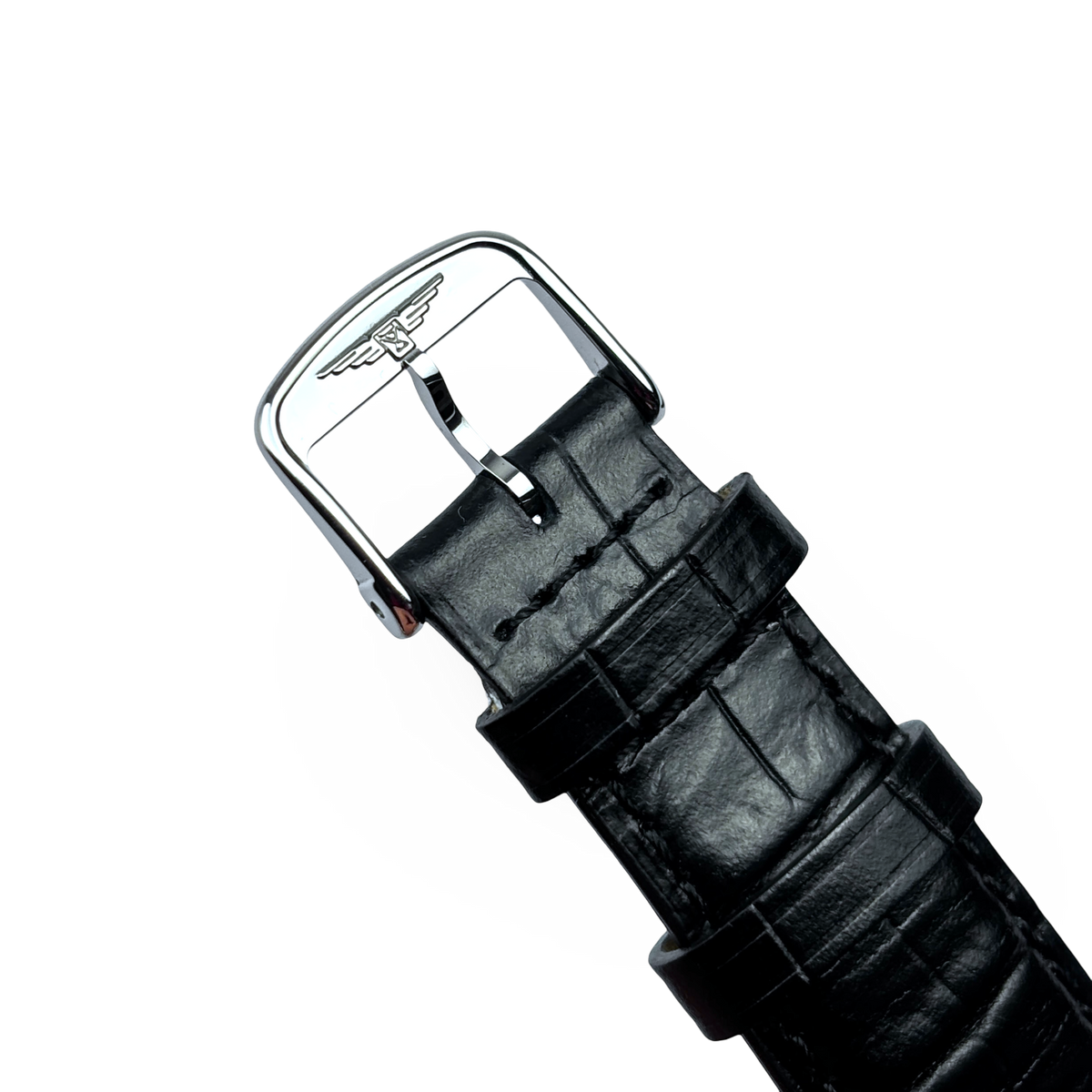 Longines Kroko-Armband, Kalbsleder, schwarz - 20mm  | Ref: L682101263