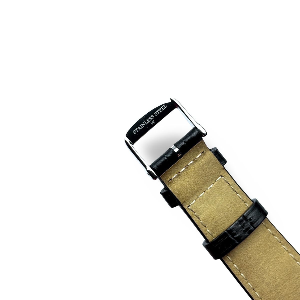 Longines Kroko-Armband, Kalbsleder, schwarz - 20mm  | Ref: L682101263